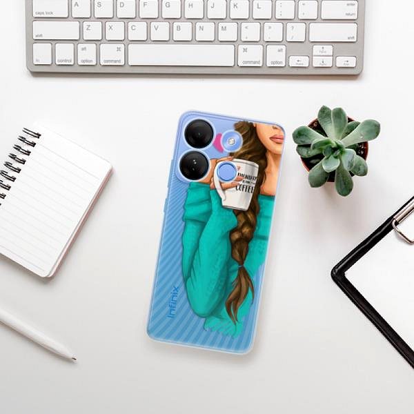 Kryt na mobil iSaprio My Coffe and Brunette Girl - Infinix Smart 7 ...