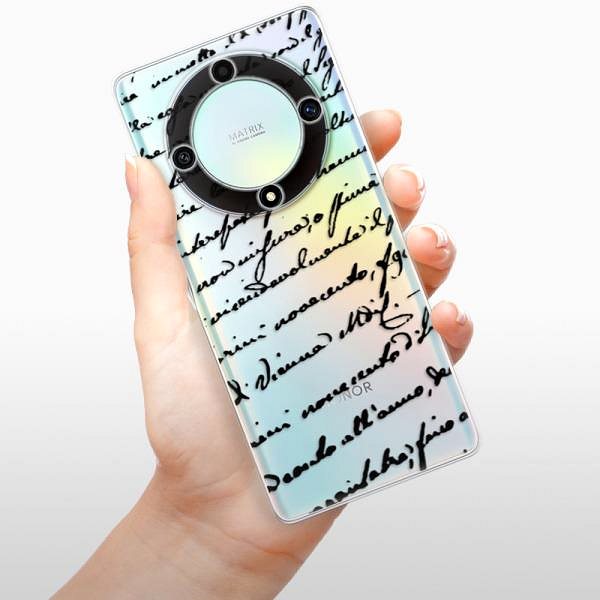 Kryt na mobil iSaprio Handwriting 01 – black – Honor Magic5 Lite 5G ...