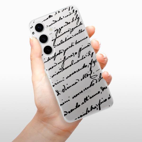 Kryt na mobil iSaprio Handwriting 01 – black – Samsung Galaxy S24 ...