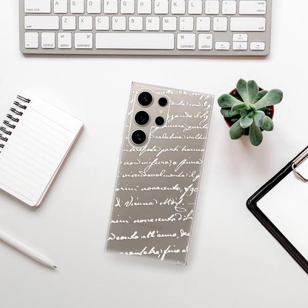 Kryt na mobil iSaprio Handwriting 01 – white – Samsung Galaxy S24 Ultra ...