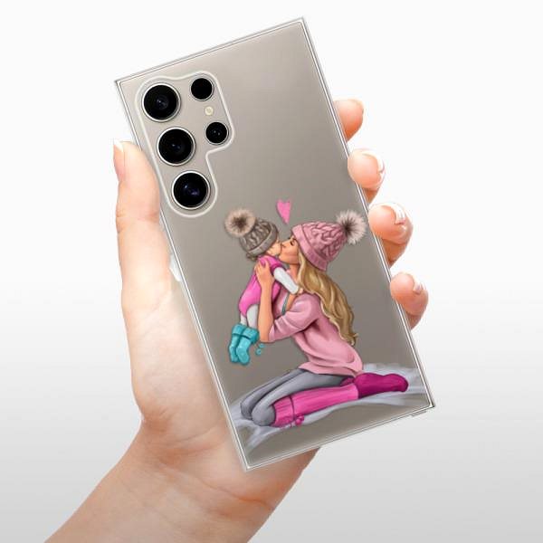 Kryt na mobil iSaprio Kissing Mom – Blond and Girl – Samsung Galaxy S24 Ultra ...