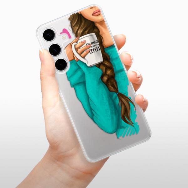 Kryt na mobil iSaprio My Coffe and Brunette Girl – Samsung Galaxy S24+ ...