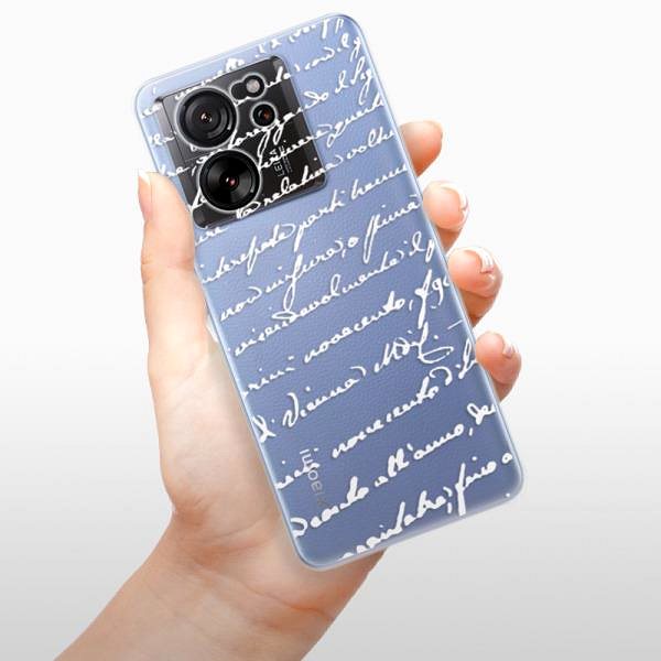Kryt na mobil iSaprio Handwriting 01 – white – Xiaomi 13T/13T Pro ...