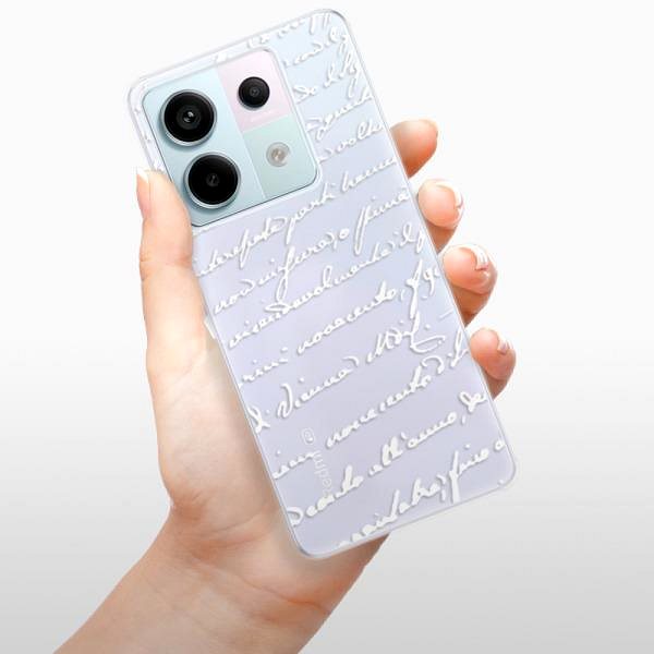 Kryt na mobil iSaprio Handwriting 01 - white - Xiaomi Redmi Note 13 Pro 5G / Poco X6 5G ...