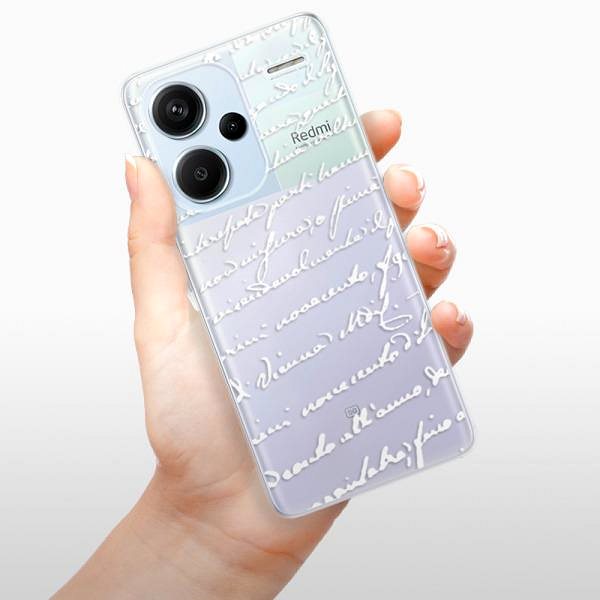Kryt na mobil iSaprio Handwriting 01 – white – Xiaomi Redmi Note 13 Pro+ 5G ...