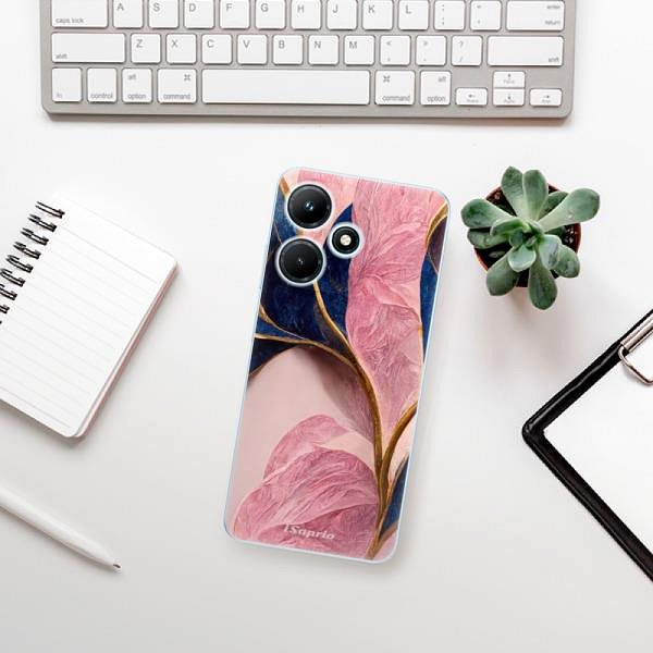 Kryt na mobil iSaprio Pink Blue Leaves - Infinix Hot 30i ...