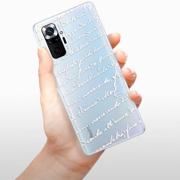 Kryt na mobil iSaprio Handwriting 01 pro white pre Xiaomi Redmi Note 10 Pro ...