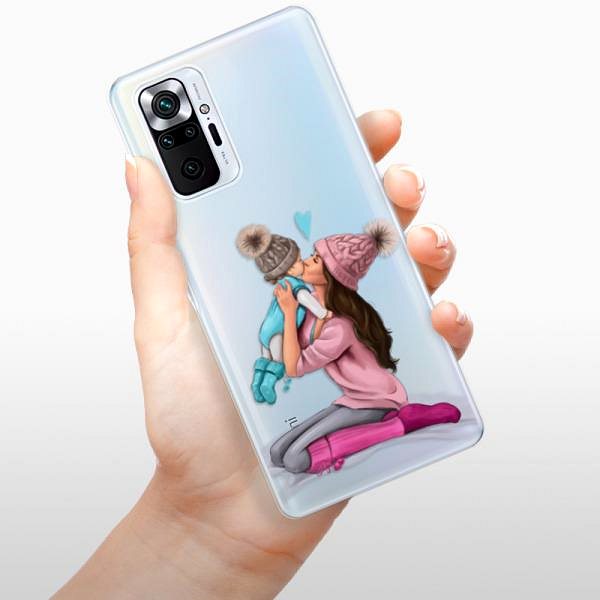 Kryt na mobil iSaprio Kissing Mom pro Brunette and Boy pre Xiaomi Redmi Note 10 Pro ...