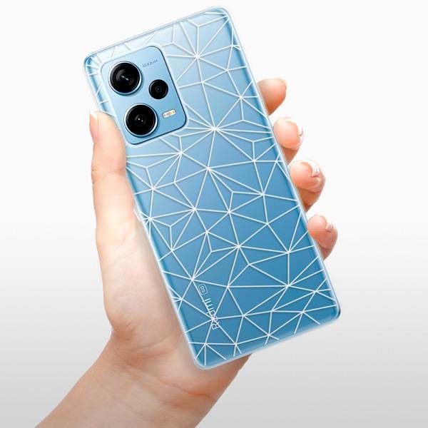 Kryt na mobil iSaprio Abstract Triangles 03 pro white pro Xiaomi Redmi Note 12 Pro+ 5G ...