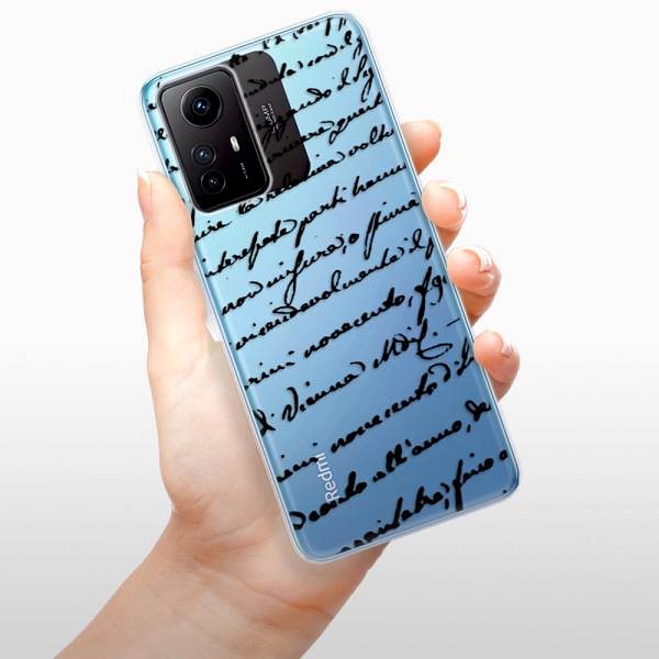 Kryt na mobil iSaprio Handwriting 01 pre black pro Xiaomi Redmi Note 12S ...