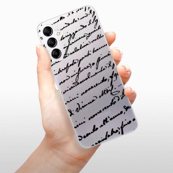 Kryt na mobil iSaprio Handwriting 01 pro black na Samsung Galaxy A14/A14 5G ...