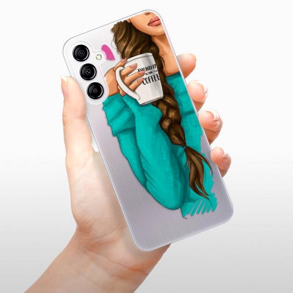 Kryt na mobil iSaprio My Coffe and Brunette Girl pre Samsung Galaxy A14 / A14 5G ...