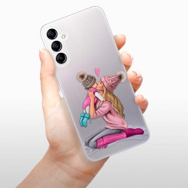 Kryt na mobil iSaprio Kissing Mom pro Blond and Girl na Samsung Galaxy A14/A14 5G ...