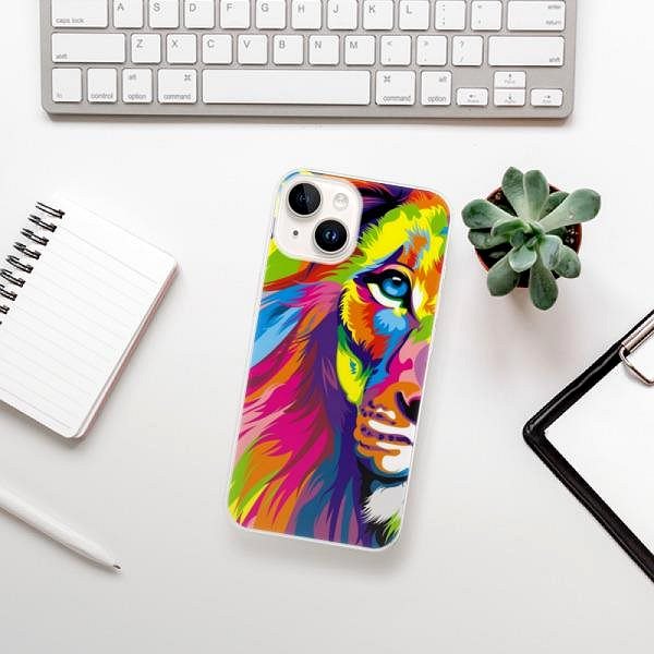 Kryt na mobil iSaprio Rainbow Lion pre iPhone 15 ...