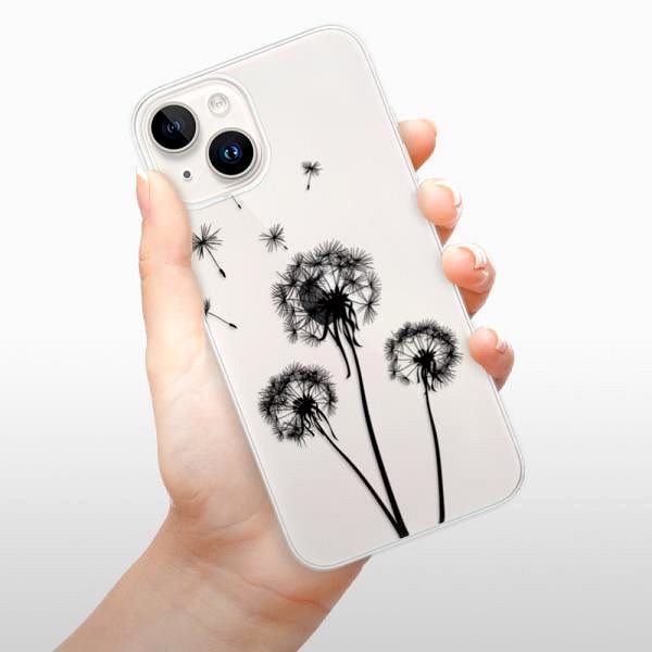 Kryt na mobil iSaprio Three Dandelions black pre iPhone 15 ...
