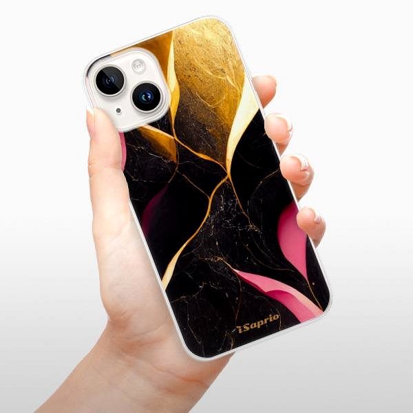 Kryt na mobil iSaprio Gold Pink Marble pre iPhone 15 ...