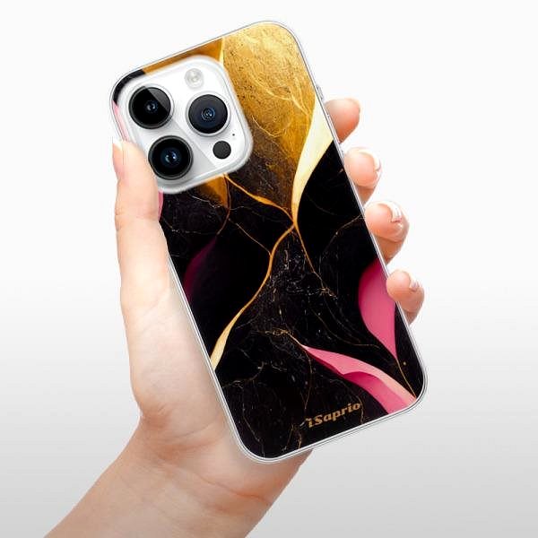 Kryt na mobil iSaprio Gold Pink Marble pre iPhone 15 Pro ...