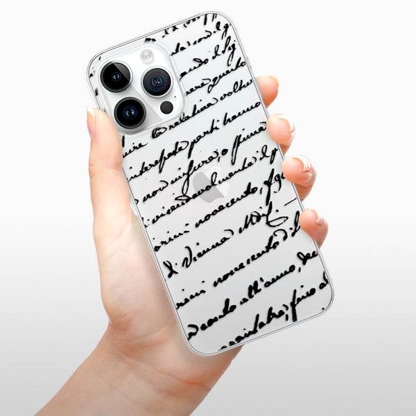 Kryt na mobil iSaprio Handwriting 01 black pre iPhone 15 Pro Max ...