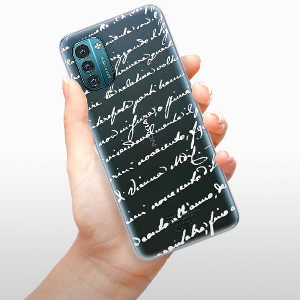 Kryt na mobil iSaprio Handwriting 01 white pre Nokia G11/G21 ...