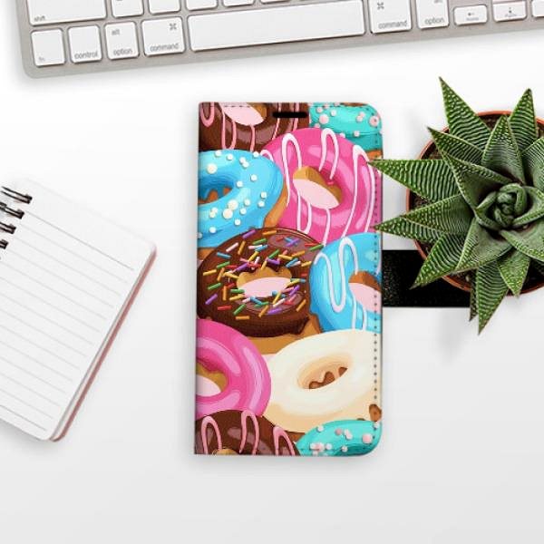 Kryt na mobil iSaprio flip puzdro Donuts Pattern 02 pre Xiaomi Redmi Note 10 Pro ...