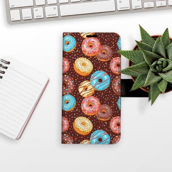 Kryt na mobil iSaprio flip puzdro Donuts Pattern pre iPhone 15 Pro ...
