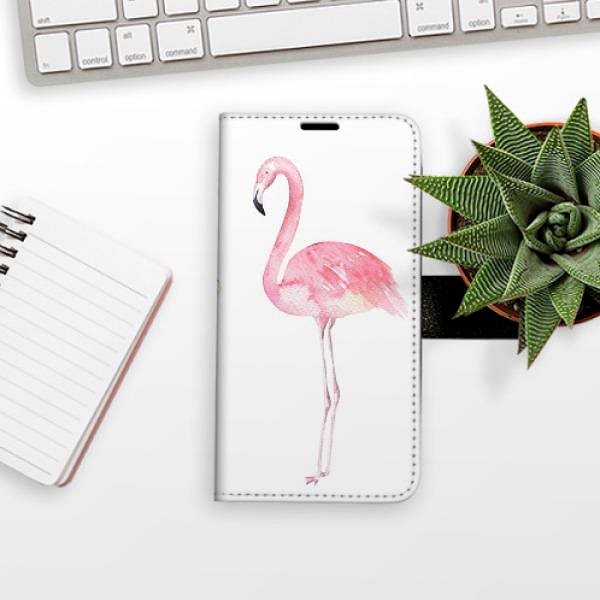 Kryt na mobil iSaprio flip puzdro Flamingos pre Xiaomi Redmi Note 10 Pro ...