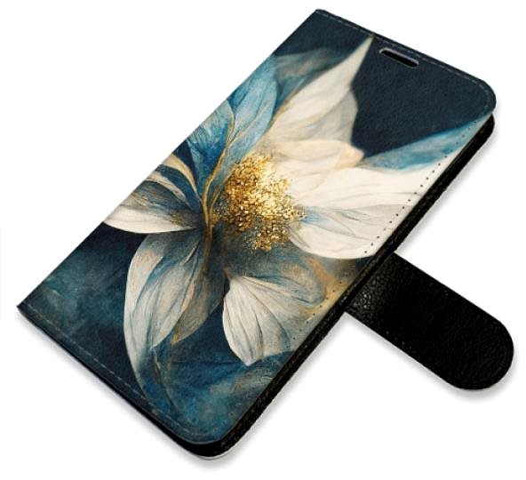 Kryt na mobil iSaprio flip puzdro Gold Flowers pre iPhone 15 Pro ...