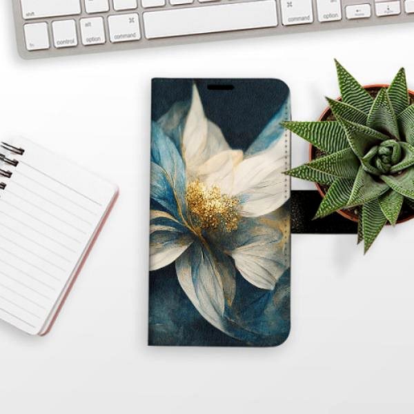 Kryt na mobil iSaprio flip puzdro Gold Flowers pre Xiaomi Redmi 12C ...