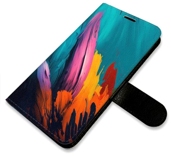 Kryt na mobil iSaprio flip pouzdro Orange Paint 02 pro Xiaomi Redmi Note 10 Pro ...
