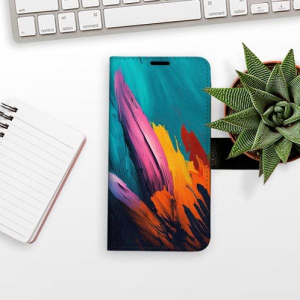 Kryt na mobil iSaprio flip pouzdro Orange Paint 02 pro Xiaomi Redmi Note 10 Pro ...