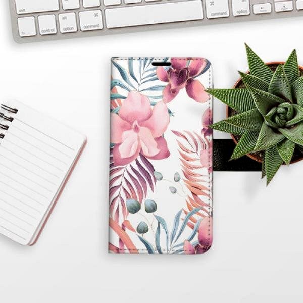 Kryt na mobil iSaprio flip pouzdro Pink Flowers 02 pro iPhone 15 Pro ...