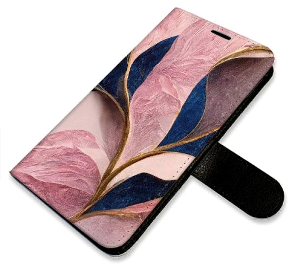 Kryt na mobil iSaprio flip puzdro Pink Leaves pre iPhone 15 Pro ...