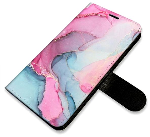 Kryt na mobil iSaprio flip puzdro PinkBlue Marble pre Xiaomi Redmi Note 10 Pro ...