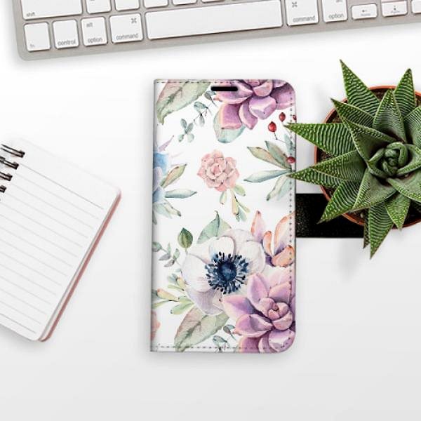 Kryt na mobil iSaprio flip puzdro Succulents Pattern pre Xiaomi Redmi Note 12S ...