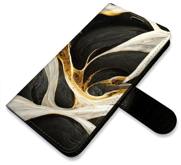 Kryt na mobil iSaprio flip puzdro BlackGold Marble na iPhone 15 Pro ...