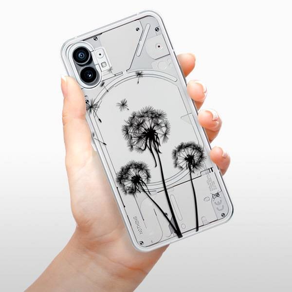 Kryt na mobil iSaprio Three Dandelions pro black na Nothing Phone 1 ...