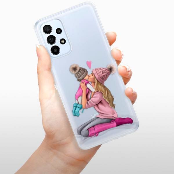 Kryt na mobil iSaprio Kissing Mom Blond and Girl pre Samsung Galaxy A23/A23 5G ...