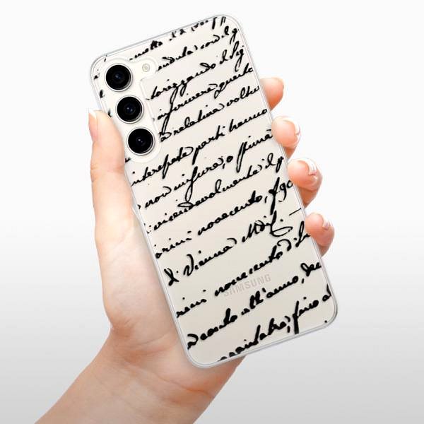 Kryt na mobil iSaprio Handwriting 01 black na Samsung Galaxy S23+ 5G ...