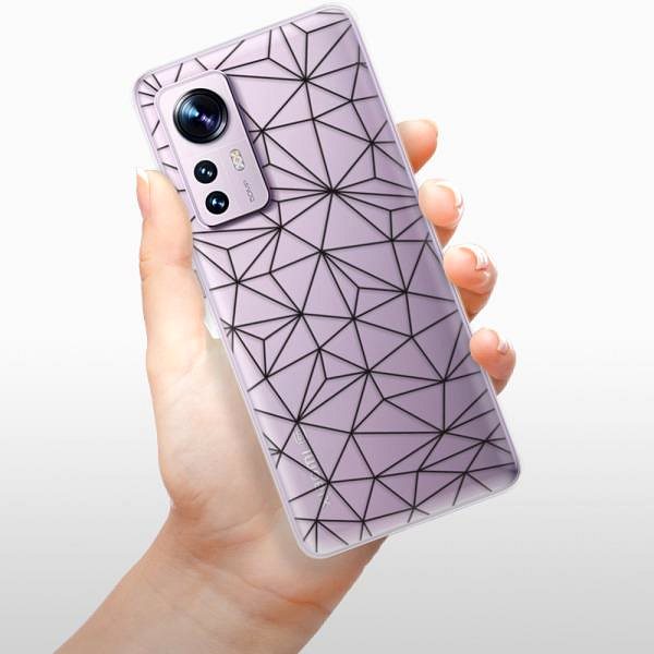 Kryt na mobil iSaprio Abstract Triangles 03 pro black pre Xiaomi 12 / 12X ...