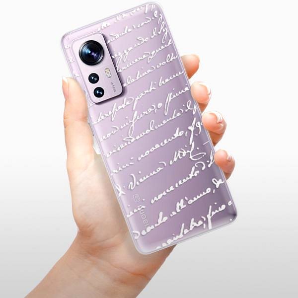 Kryt na mobil iSaprio Handwriting 01 pro white pre Xiaomi 12 / 12X ...