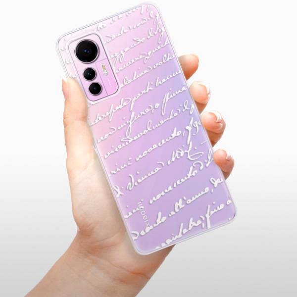 Kryt na mobil iSaprio Handwriting 01 pro white pro Xiaomi 12 Lite ...