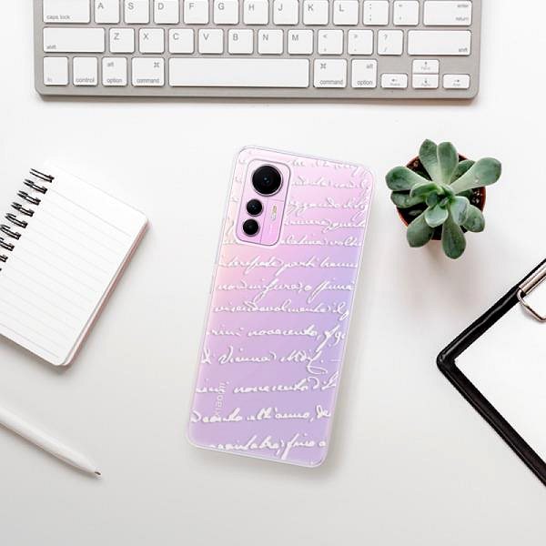 Kryt na mobil iSaprio Handwriting 01 pro white pro Xiaomi 12 Lite ...