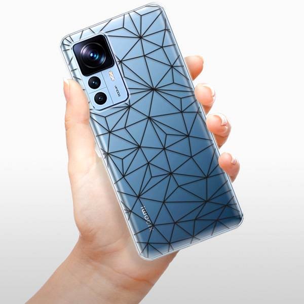 Kryt na mobil iSaprio Abstract Triangles 03 black pre Xiaomi 12T/12T Pro ...