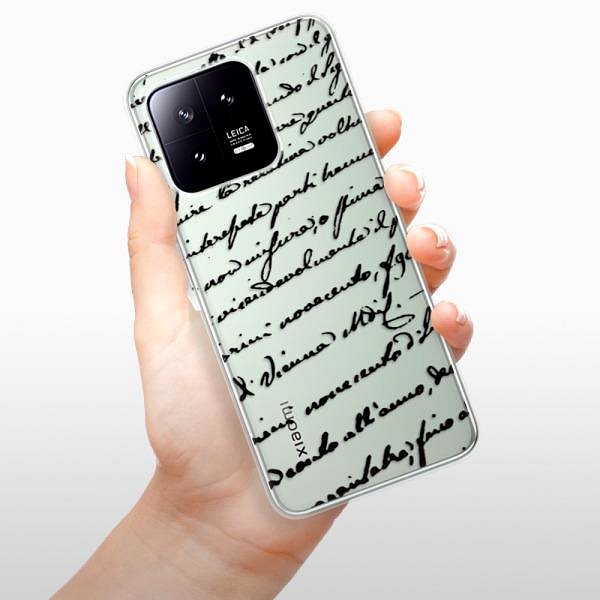 Kryt na mobil iSaprio Handwriting 01 pro black na Xiaomi 13 ...