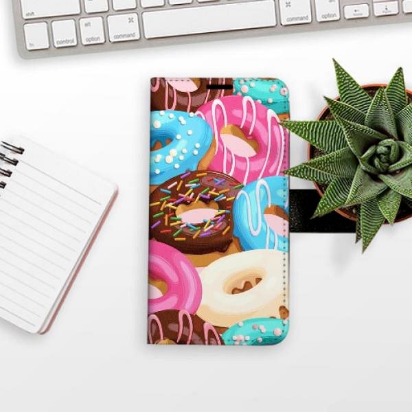Kryt na mobil iSaprio flip puzdro Donuts Pattern 02 pre Huawei P20 Lite ...