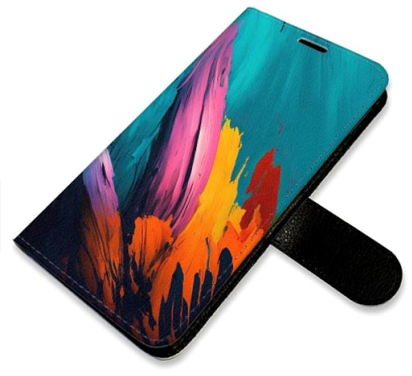 Kryt na mobil iSaprio flip puzdro Orange Paint 02 pre Huawei P20 Lite ...