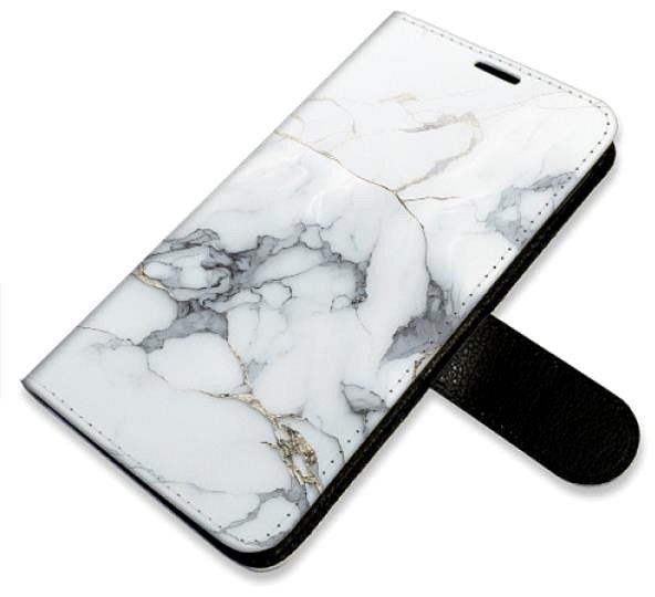 Kryt na mobil iSaprio flip puzdro SilverMarble 15 pre Huawei P20 Lite ...
