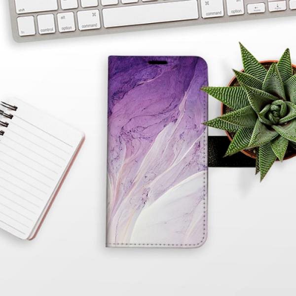 Kryt na mobil iSaprio flip puzdro Purple Paint na Huawei P30 Lite ...