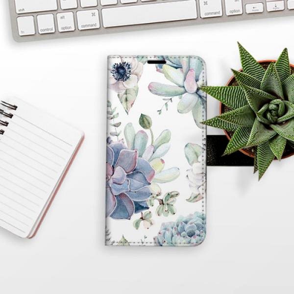 Kryt na mobil iSaprio flip puzdro Succulents na Huawei P30 Lite ...