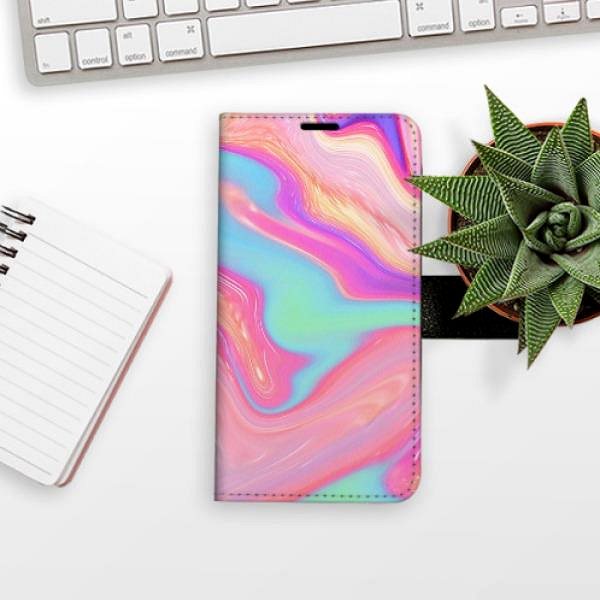 Kryt na mobil iSaprio flip puzdro Abstract Paint 07 na Huawei P40 Lite ...